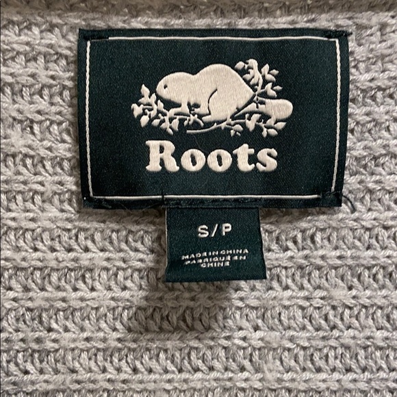 Roots Knit Scoop V Neck Sweater Grey - Picture 3 of 9